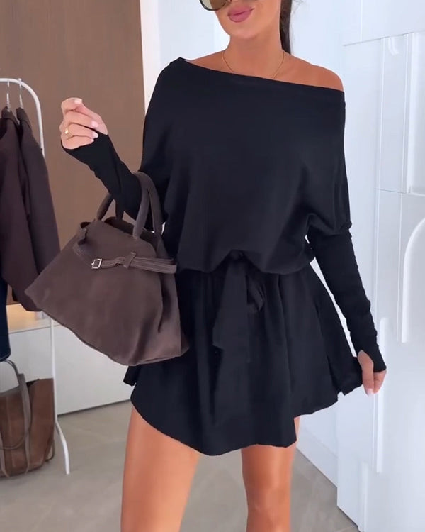 Vestido Mid Decote Ombros a Ombro Mia